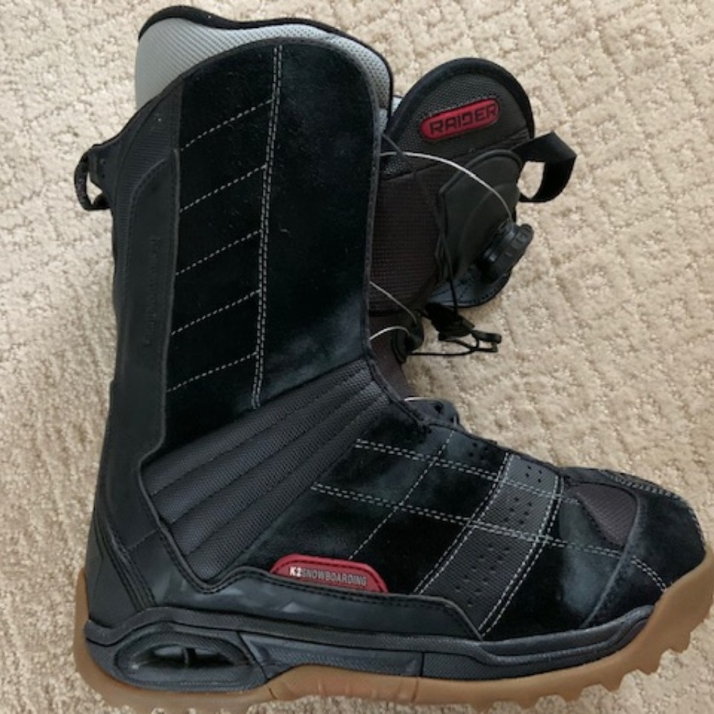 MENS K2 RAIDER BOA SNOWBOARDER BOOTS SIZE 9.5